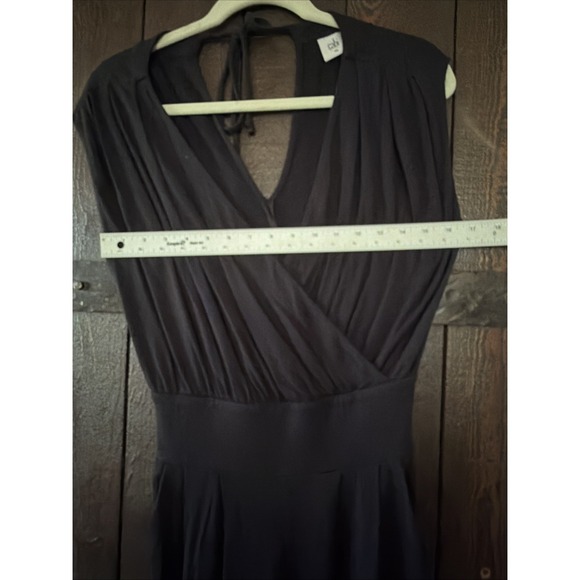Cabi Romper Size XS Black Long Sleeveless Lined Pockets Pleated Slimming Waist - Picture 7 of 14